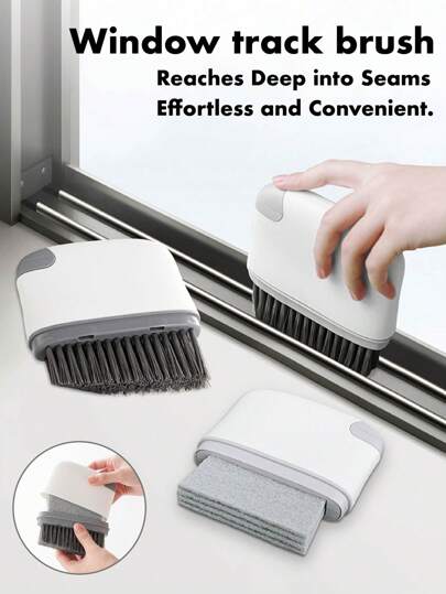 1pc Window Gap Cleaning Brush,Small Gap Cleaning Brush For Door Track, Window Track,Window Frame, Window Groove,Kitchenware Cleaning Tool.