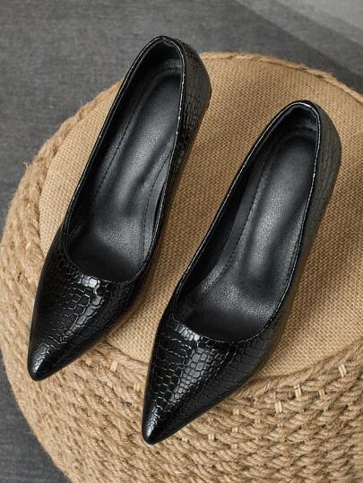 Escarpins élégants à bout pointu, confortables et pour les femmes. Idéals pour la marche, les voyages et les sorties. Talons fins de 3,5 pouces, style rétro, élégante et décontractée, plates-formes noires