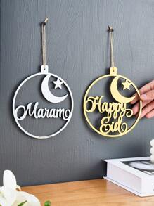 1 件，6.7*6.1 英寸圆形镜面月亮和星星装饰，多种风格，现代木质材质温馨室内壁挂装饰，适用于节日庆祝派对装饰、装饰礼品、家居、艺术 - 彩色 - 查看 10