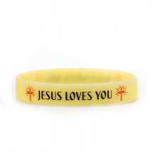 1pc Slogan Print Glow-In-The-Dark Silicone Couple Bracelet - Silicone Bracelet - View 16