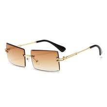 Rimless Fashion Glasses For Women And Men, Luxury Vintage Style - Brown - View 13