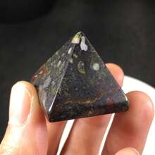 1pc Natural Crystal Pyramid Ornament, 3cm 7-Color Gemstone Pyramid