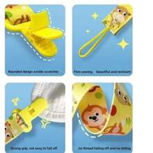 1pc Personalized Pacifier Clip With Name, High-Quality Fabric, Is Its First Criterion. The Selection Of Materials, And Harmless, Every Detail Has Been Strictly Polished, Multi-Functional, Ornamental, Letter, Stylish, Modern, Colorful, Cute, Adorable, Casual, Custom, Personalised, Unique, Customized, Ideal Gifts For Him, Ideal Gifts For Her,Kids,Urban Gala