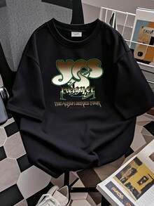 180g Pure Cotton Cotton T Shirt Yes Mussic Relayer The Album Series Tour Jon Anderson Steve Howe Print Round Neck Short Sleeve Streetwear Designer Clothes Stylish Summer Homme For Women Slightly Graphic Breathable Soft Top For Everyday Wear Casual Stretched Versatile Comfortable Unisex Fashion