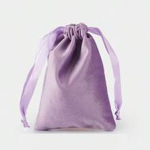 1pc Soft High-End Velvet Drawstring Jewelry Pouch, Jewelry Gift Bag, Treasure Pouch, Phone Pouch, Goodie Bag - Multicolor - View 8