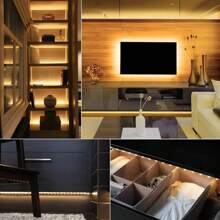 NBBUFF 3ft-50ft USB Button Switch Led Strip Light, 6500K White Light Suitable For Cupboard, Showroom Lighting, Mirror,Sewing Machine, Wardrobe, Staircase Night Lighting, Very Easy To Install