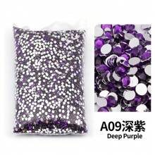 2mm, 3mm, 4mm, 5mm, 6mm Bulk Pack Non-Hotfix Resin Flat Bottom Rhinestones Crystal Nail Studs DIY