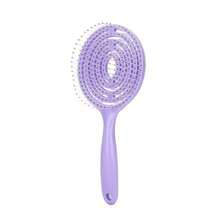 1pc Simple Candy Color Hollow Comb, Creative Lollipop Shaped Hair Brush For Volumizing Top Hair - Multicolor - View 3