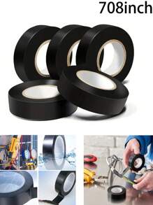 1 rolka 18 m mocna taśma elektryczna, taśma izolacyjna z PVC, wodoodporna taśma elektryczna, izolacja przewodów, mocna samoprzylepna, wysoka lepkość, odporność na zimno, odporność na wysoką temperaturę, wodoodporna i odporna na wilgoć, stosowana do taśmowania wiązek przewodów w samochodach, przez elektryków, majsterkowiczów i właścicieli domów - idealna do napraw i projektów elektrycznych