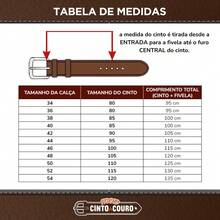 Cinto Feminino de Couro Legítimo Fivela Quadrada Com Rolete 2,5 cm de Largura - Preto - Visão 3