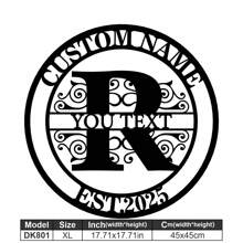 1 Fine Metal Art Logo - Personalized Last Name Logo, Name Design, Home Decoration With Custom Initials Thumbnail, Classic Style, Durable Wall-Mounted Wall Art Decoration For Theme Parties, Perfect Heartfelt Gifts For Friends And Family, Customizable Wedding Gifts.,Multi-Functional,Durable,Ornamental,Reusable,Exquisite,Stylish,High-Quality,Colorful,Modern,Custom,Personalized,Unique,Home Decor,Home Decor