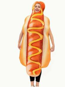 Halloween Hot Dog Costume Footlong, Stage Performance Costumes, Performance Costumes, Perfect For Role-Playing & Dress-Up