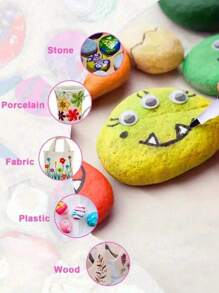 1/6/12/24 Colors Acrylic Paint Marker Pens, DIY Art Crafts Coloring Drawing Pens,Water-Based Paint Markers For Diy Painting And Creation, Suitable For Majority Surfaces Including Stone,Glass,Easter Eggs,Wood,Ceramics And Fabric,Odorless And Washable,Multicolored