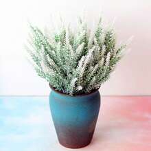 1/5/12 piezas Flores artificiales de lavanda románticas Centros de mesa Ramo de rosas de plástico y seda para boda, habitación, hogar, hotel, fiesta, evento, regalo. Arreglo floral de mano para el Día de San Valentín, boda, hogar, dormitorio, sala de estar, decoración de mesa, ramo de novia, jardín exterior