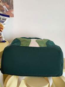 Women Letter Embroidery Fashionable High Capacity Backpack For Daily Use - Green - View 6