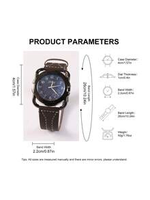 11 件礼盒套装，时尚手表+商务钱包+优质皮带+精美手链 3 串+签名笔+领带+领带夹+袖扣+精美礼盒，送给爸爸和男朋友的礼物，父亲节，派对礼物，生日礼物，纪念品 - 咖啡棕 - 查看 3