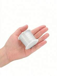 3 rouleaux de fil de pêche transparent élastique rond et de perles de cristal colorées, polyvalent pour la confection de bijoux, le filage de perles (longueur de 50 m)