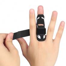 1 Bộ ổn định khớp ngón tay có thể điều chỉnh, hỗ trợ ngón tay cho thể thao, thể dục, bóng rổ, bóng chuyền, quần vợt - màu đen - Xem 3