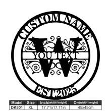 1 Fine Metal Art Logo - Personalized Last Name Logo, Name Design, Home Decoration With Custom Initials Thumbnail, Classic Style, Durable Wall-Mounted Wall Art Decoration For Theme Parties, Perfect Heartfelt Gifts For Friends And Family, Customizable Wedding Gifts.,Multi-Functional,Durable,Ornamental,Reusable,Exquisite,Stylish,High-Quality,Colorful,Modern,Custom,Personalized,Unique,Home Decor,Home Decor