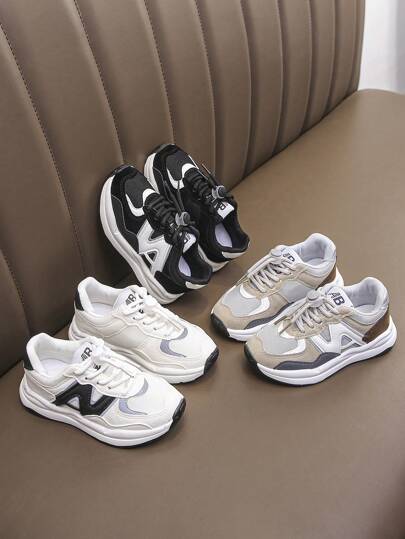 Casual Comfortable Low-Top Sneakers Suitable For Boys & Girls, Wear-Resistant Non-Slip Skateboarding Shoes For All Seasons Walking & Running