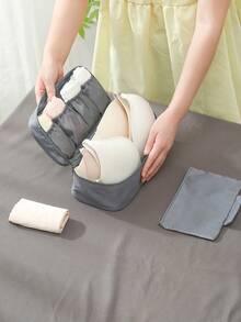 Pcpc9.4inch Portable Toiletry Travel Bag, Divided Storage Bag For Underwear, Convenient And Practical, Can Be Used To Classify Clothes And Personal Items, Travel Storage,Solid Waterproof Underwear & Diapers Luggage Organizer For Travel,Holiday,Back To School Christmas For Holiday Gift Giving,Boho Vibes,The Perfect Gift Travel Essentials Travel Accessories Vacation School Stuff Packing Cubes Dorm Room Essentials College - Multicolor - View 8