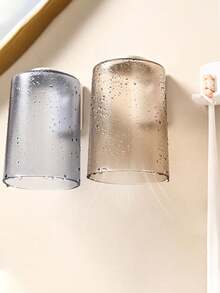2pcs Magnetic Upside-Down Mouthwash Cup Transparent Simple Toothbrush Cup Household Wash Cup Wall-Mounted Brush Cup Storage Rack With Quick Design Magnetic Hanging Toothbrush Cup - Transparent Waterproof Bathroom Organizer For Wall-Mounted Storage, Modern Home Decor, Countertop Essentials, Small Space Solutions And Travel-Friendly Bathroom Accessories | Space-Saving Sanitation Holder For Sink Area, Wash Basin Units, Dormitory And RV Bathrooms - Multicolor - View 6