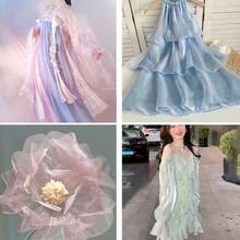 1 pieza de Tela de Gasa Metálica de unicolor, Puede Usarse para Envolver Regalos, Fondo, Decoración, Fotografía, Manualidades DIY, Diseño de Ropa, Vestidos, Funda contra el Polvo - Multicolor - Ver 6