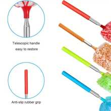 1 Stück ausziehbarer Mikrofaser-Staubwedel zum Reinigen von Büro, Auto, Computer, Klimaanlage und mehr - waschbar und wiederverwendbar