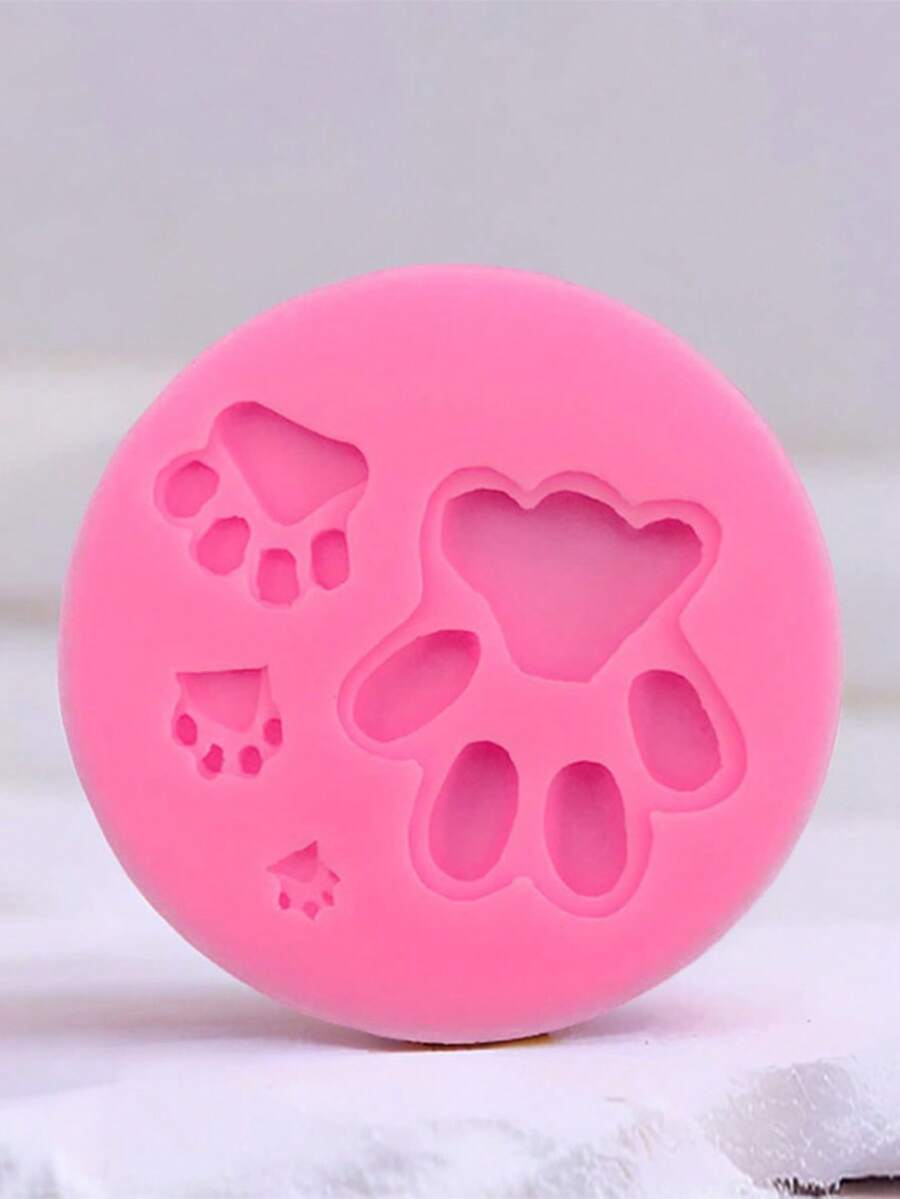 1pc Cat Paw Shaped Silicone Mold, DIY Handcraft Art, Resin Casting, Decor, Fragrance Diffuser - Multicolor - View 1