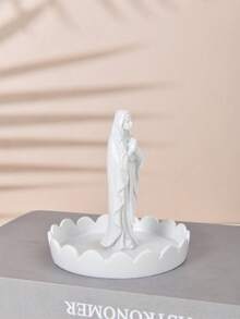 圣母玛利亚雕像（1件），圣母玛利亚母亲雕像，天主教念珠架，天主教女性礼物 - 彩色 - 查看 3