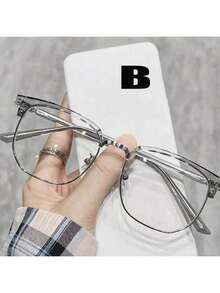 1 件时尚男士眼镜，复古半金属框架电脑和手机眼镜，经典简约眼镜，理想的礼物选择