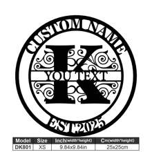 1 Fine Metal Art Logo - Personalized Last Name Logo, Name Design, Home Decoration With Custom Initials Thumbnail, Classic Style, Durable Wall-Mounted Wall Art Decoration For Theme Parties, Perfect Heartfelt Gifts For Friends And Family, Customizable Wedding Gifts.,Multi-Functional,Durable,Ornamental,Reusable,Exquisite,Stylish,High-Quality,Colorful,Modern,Custom,Personalized,Unique,Home Decor,Home Decor