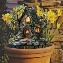 نحت بيت شجرة أكريليك بموضوع قصة فنية عيد الميلاد، لافتة حديقة، ديكور مناظر طبيعية خارجية للمراجلة، ديكورات لحفلة العطلات، هدية مثالية لصديقك المقرب أو منزل جديد