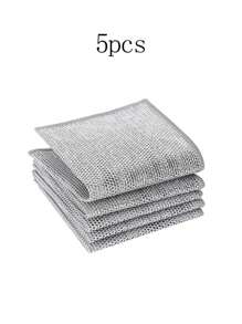 30pcs Multipurpose Steel Wool Cleaning Pads, Scratch-Resistant Scouring Pads For Cookware, Double-Layer Steel Wool Cleaning Cloth For Tableware, Time-Saving Kitchen Wet Wipes Cleaning Mat