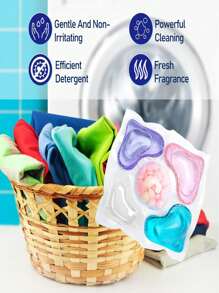 10pcs 5-In-1 Scented Laundry Cleansing Beads, Softener, Stain Remover, Long Lasting Fragrance