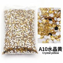 2mm, 3mm, 4mm, 5mm, 6mm Bulk Pack Non-Hotfix Resin Flat Bottom Rhinestones Crystal Nail Studs DIY