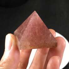 1pc Natural Crystal Pyramid Ornament, 3cm 7-Color Gemstone Pyramid
