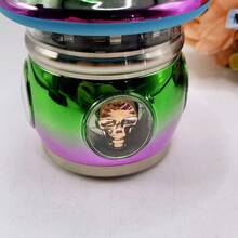 Large Metal Mushroom Tobacco Grinder Zinc Alloy 4-Layer Manual Gradual Powder Grinding Machine Crusher Mortar Pestle Herb Grinder Accessory Tool Gift - Mushroom - View 4