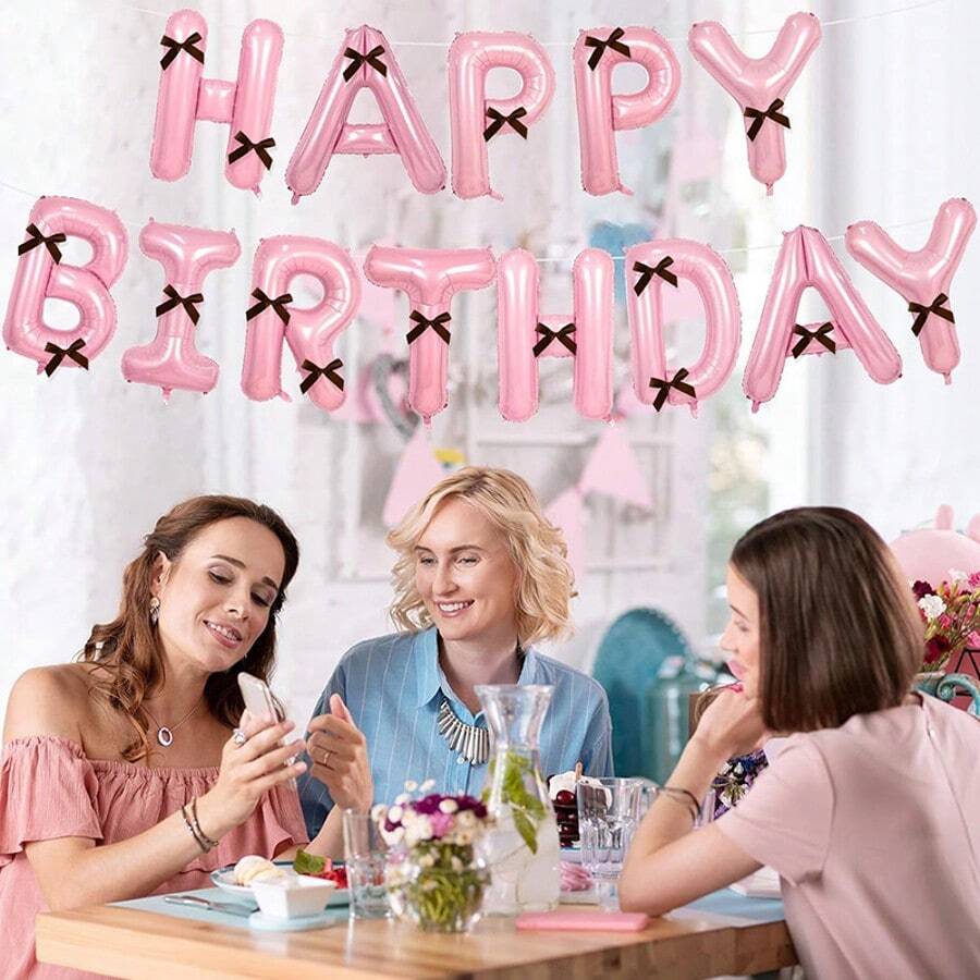 1pc Pink Foil Balloon For Birthday Party Decor