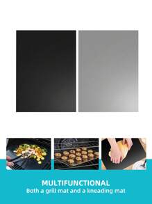High-Temperature Resistant PTFE BBQ Baking Mats, 5pcs - 33*40cm Reusable & Easy To Clean Non-Stick Cooking Accessories - Material For Microwave/Oven/Grill, Outdoor Cooking Tools & Accessories, Grill Mat For Patio, Lawn & Garden