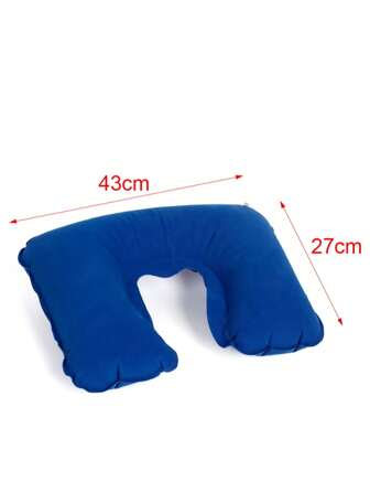1 stuk multifunctioneel opblaasbaar kussen, reiskussen, oordopjes, oogmasker, reiskussen, opblaasbaar luchtkussen voor kamperen, zacht, draagbaar, waterdicht slaapkussen voor strand, reizen en wandelen, comfortabel kussen voor buiten en op kantoor, willekeurige kleur