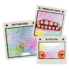 ZURU Laboratory Alien Series About 9 Inch Creative Plush Ornaments, Cute Monster Monster Weird Teeth Ugly Funny Adult Fun Doll Birthday Gift Collection - Munch Munch (Color Mixing) - View 3