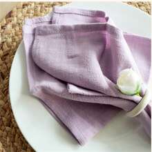 منشفة شاي ذات لون واحد، منديل طاولة غربي مربع القماش، مناديل لحفل الزفاف وبداية العام الدراسي