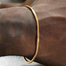 1pc Fashionable Stainless Steel Men's Bracelet, Minimalist Hip-Hop Style, Suitable For Parties And Stylish Jewelry Gifts