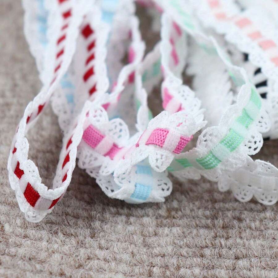 1.7cm Width Stretchy Lace Trim Elastic Band For DIY Handmade Craft Decoration Sewing Accessories