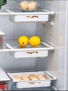 1 件 RV 厨房悬挂收纳架，冰箱鸡蛋水果储物盒抽屉式食物保鲜盒厨房配件冰箱收纳架