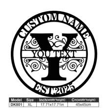 1 Fine Metal Art Logo - Personalized Last Name Logo, Name Design, Home Decoration With Custom Initials Thumbnail, Classic Style, Durable Wall-Mounted Wall Art Decoration For Theme Parties, Perfect Heartfelt Gifts For Friends And Family, Customizable Wedding Gifts.,Multi-Functional,Durable,Ornamental,Reusable,Exquisite,Stylish,High-Quality,Colorful,Modern,Custom,Personalized,Unique,Home Decor,Home Decor