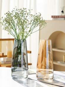 Elegant Solid Color Glass Vase, Suitable For Home And Office Decoration - Multifunctional Cylindrical Design, Applicable For Living Room, Bedroom, Study - Perfect Complement For Fresh Flowers And Floral Arrangements - Multicolor - View 9