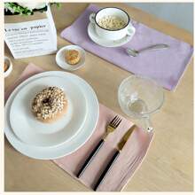 منشفة شاي ذات لون واحد، منديل طاولة غربي مربع القماش، مناديل لحفل الزفاف وبداية العام الدراسي