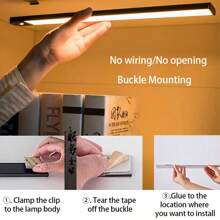 1 Stück Schranklicht mit Bewegungssensor, 3-Farbton dimmbare LED Nachtbeleuchtung, wiederaufladbare Wandleuchte, magnetische Kleiderschrankbeleuchtung, kabellose Beleuchtung für Küche, Treppe, Kleiderschrank, Arbeitszimmer